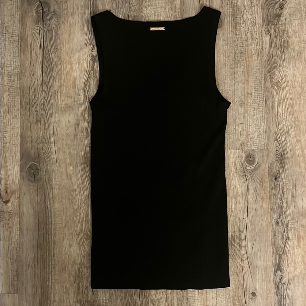 Michael Kors Black Sleeveless Knit Cotton Stretch Top